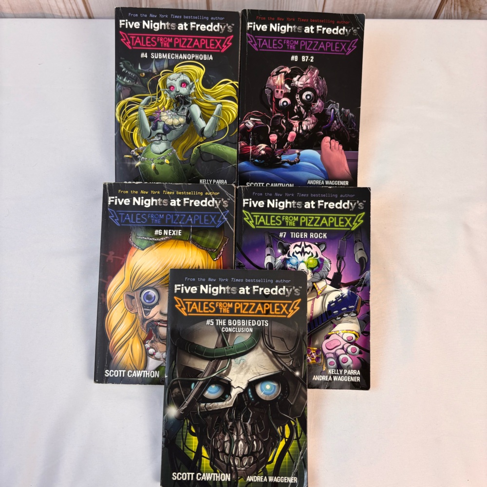 Five Nights at Freddy's Tales from the Pizzaplex Set (5) Paperback Books Vol 4-8